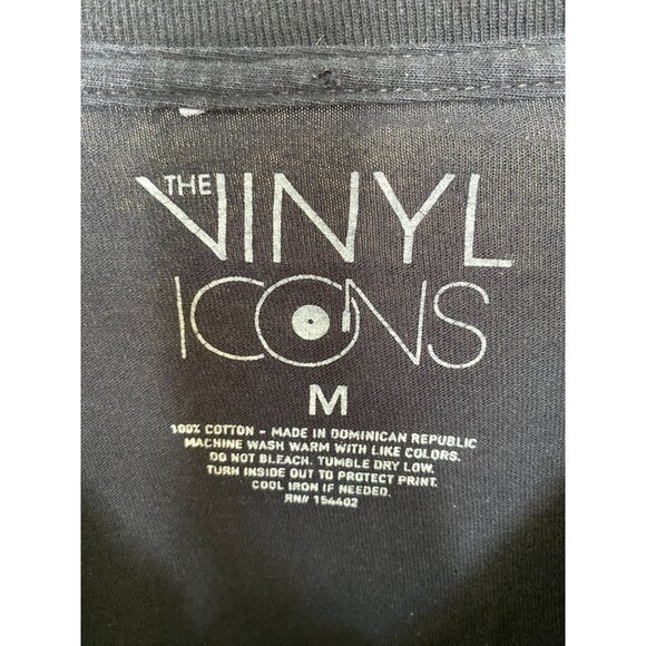 Vinyl Icons Poison Band Tee Medium Black Cotton Graphic Shirt Short Sleeve - Picture 4 of 5